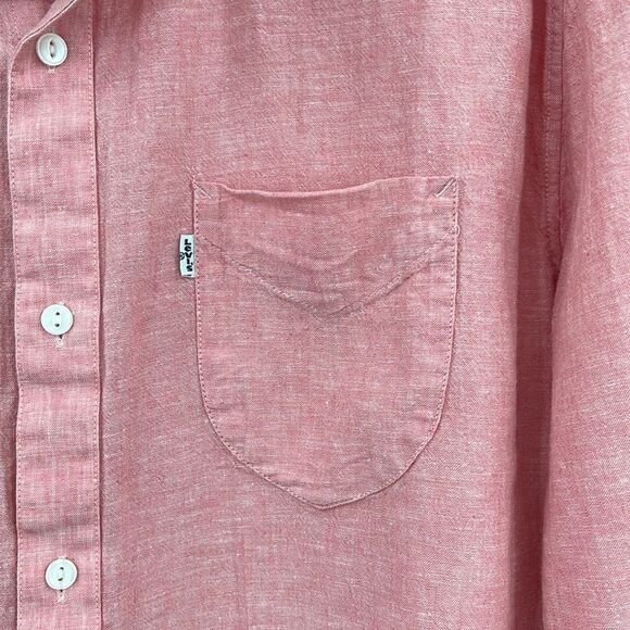 Levis Pink Button down Shirt XXL - Picture 2 of 8